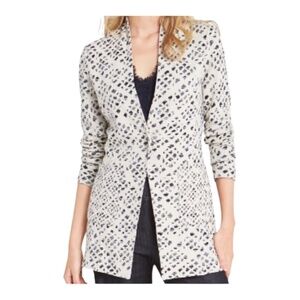 Nic+Zoe Abstract Check Blazer Shawl Collar Size Large NWT